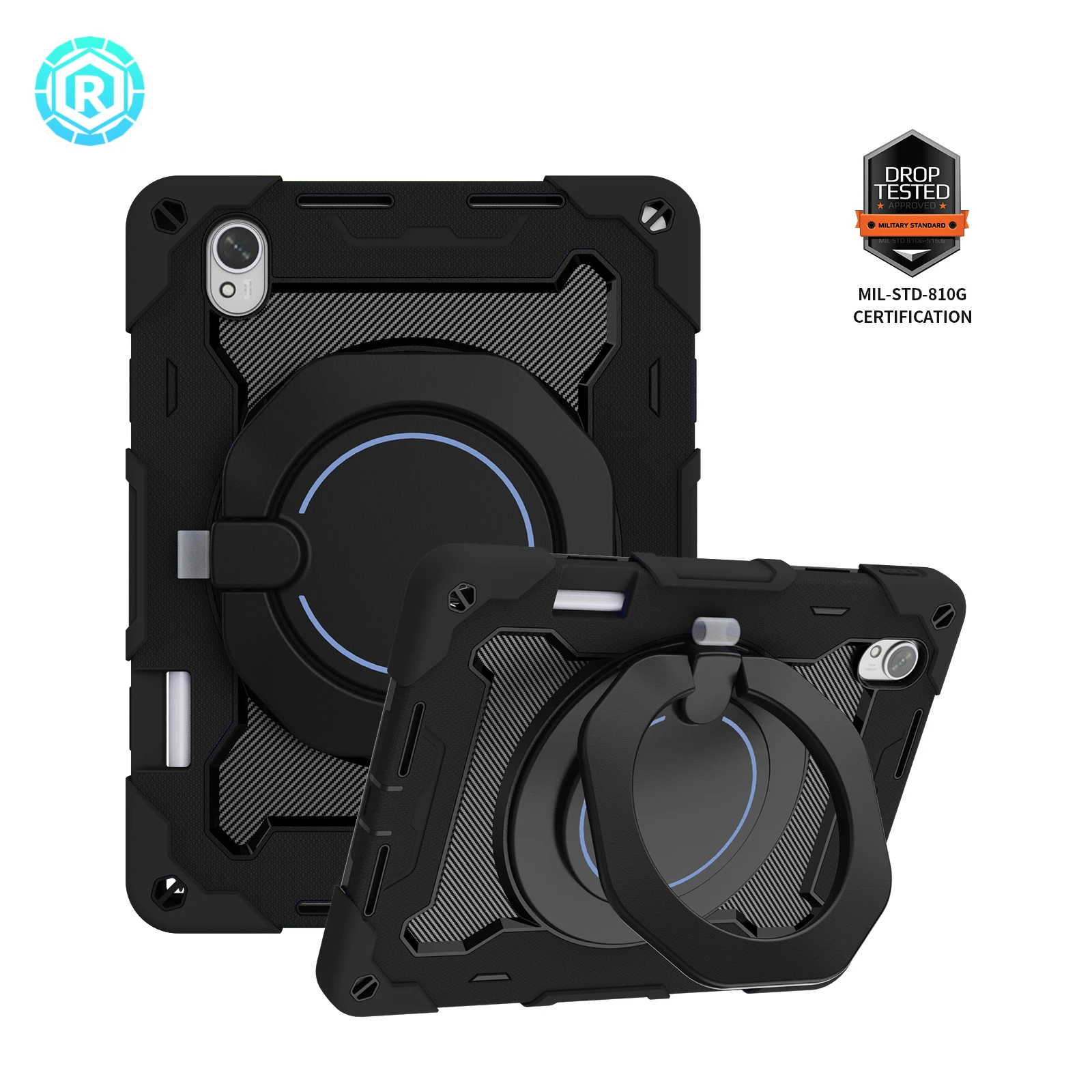 Durable Shockproof Tablet Cover with Pen Slot and Stand