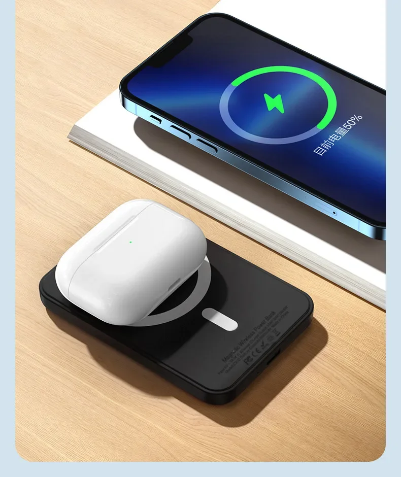 Powerbank MagSafe Magnético para iPhone 12-15 Pro Max 18