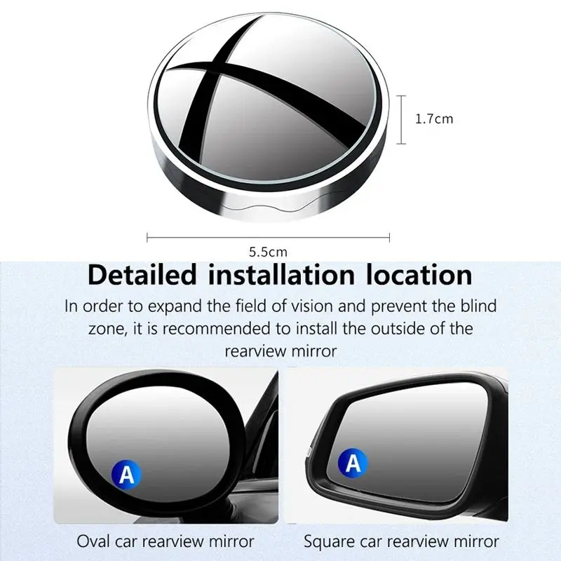 Car Rearview Mirror Adjustable Wide-angle Reversing Auxiliary Blind Spot Mirror