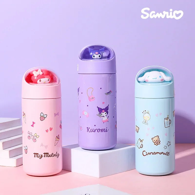 350ML Mini Hellokitty Kuromi Thermos Water Bottle Portable 316 Stainless Steel Kawaii Insulated Cup Mug Office Vacuum Flasks stainless steel thermos cup
