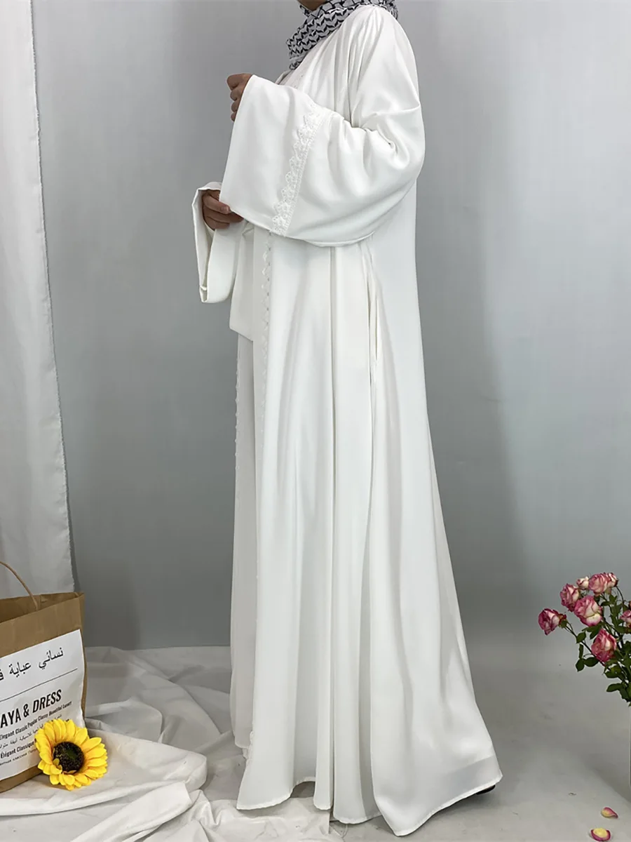 S.H ARAB SHOP عباية سوداء كيمونو فاخر للنساء 3