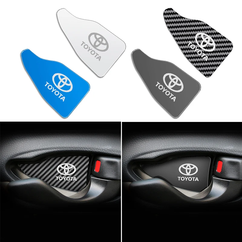 Couverture de poignée de porte intérieure, 4 pièces, décoration intérieure pour Toyota Yaris Vios HYBRID, accessoires de style automobile