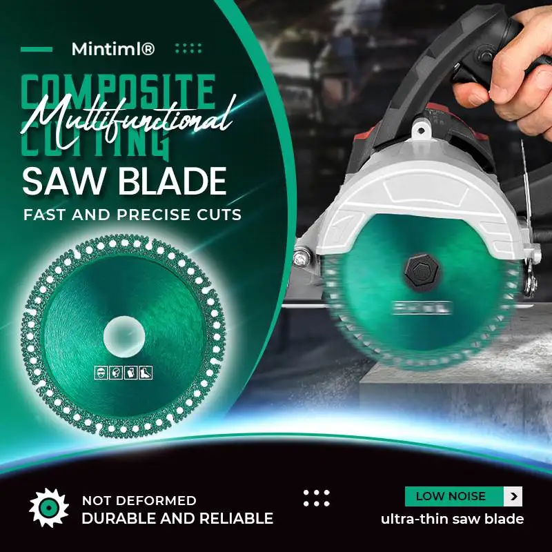 

Mintiml® Composite Multifunctional Cutting Saw Blade 100mmUltra-thin Saw Blade Ceramic Tile Glass Cutting Disc For Angle Grinder
