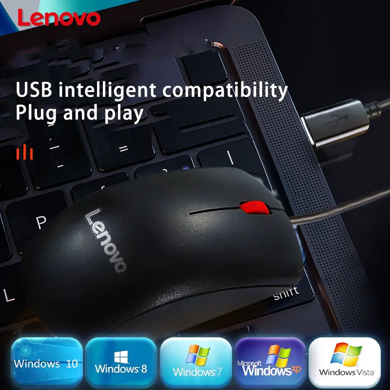 Mouse Lenovo Mouse M120 Pro Wired Hot Selling Office Black