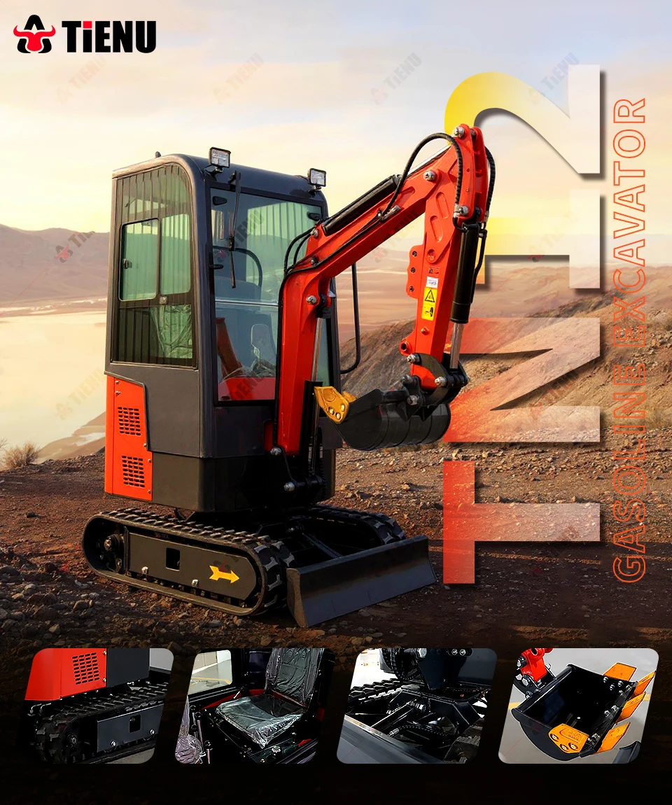Fabrikverkauf Mini-Raupenbagger Gummikettenbagger Preis 1 Tonne 1,5 Tonnen 2 Tonnen Bagger – Detail 1