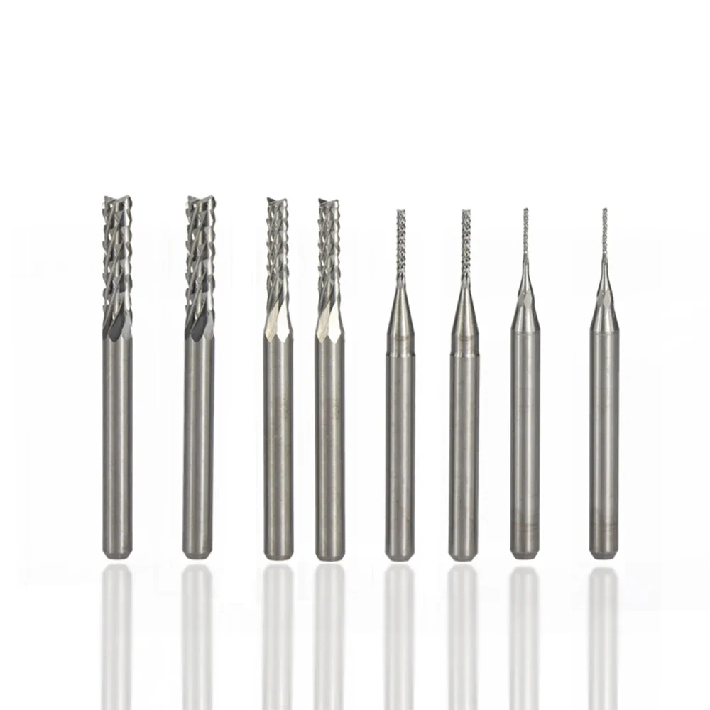 

10pcs 0.5-1.7mm Carbide Pcb End Mill Cnc Engraving