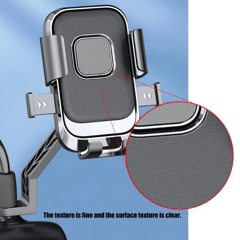 R53C Telefonhalter für Roller, Fahrrad, Lenker/Rückspiegel montiert, stoßfester Ständer, Handyhalterung – Detail 7
