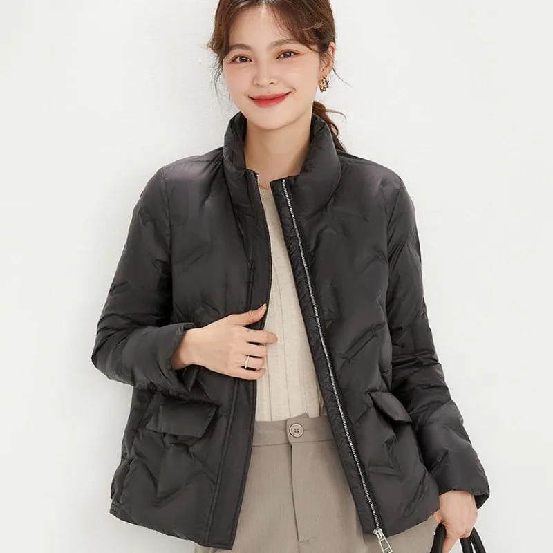 2023 New Women Down Jacket Winter Coat Female Short-Length Frivolous Parkas Fashion Warm Outwear Slim Commuting Overcoat