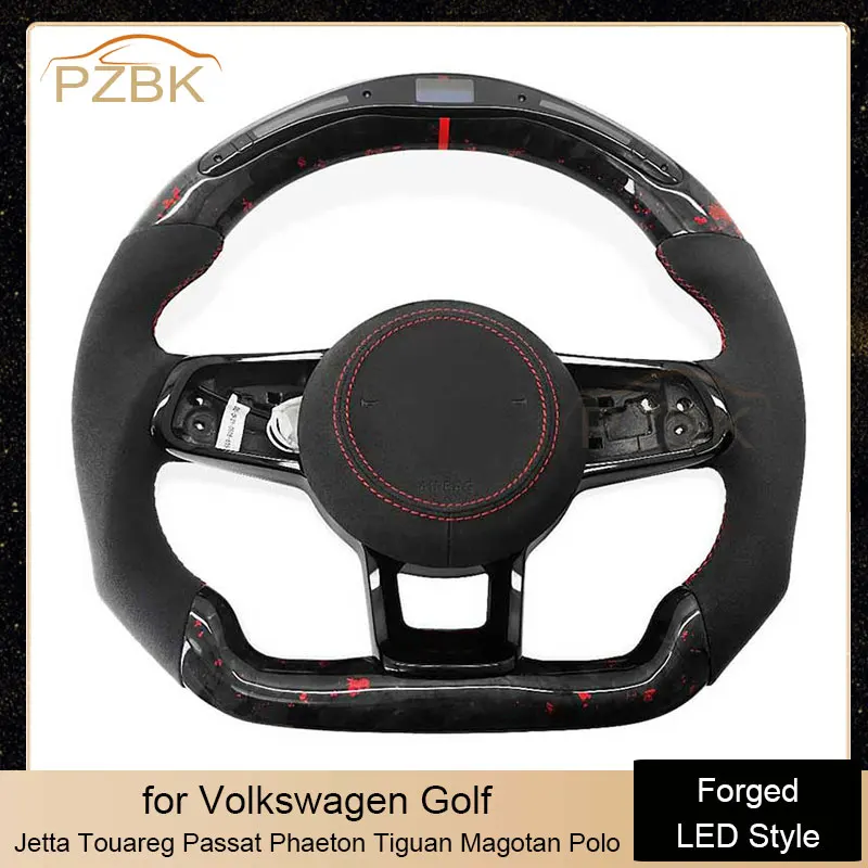 

LED Style Forged Car Steering Wheel for Volkswagen Golf 7 MK7 Jetta Touareg Passat Phaeton Tiguan Magotan Polo