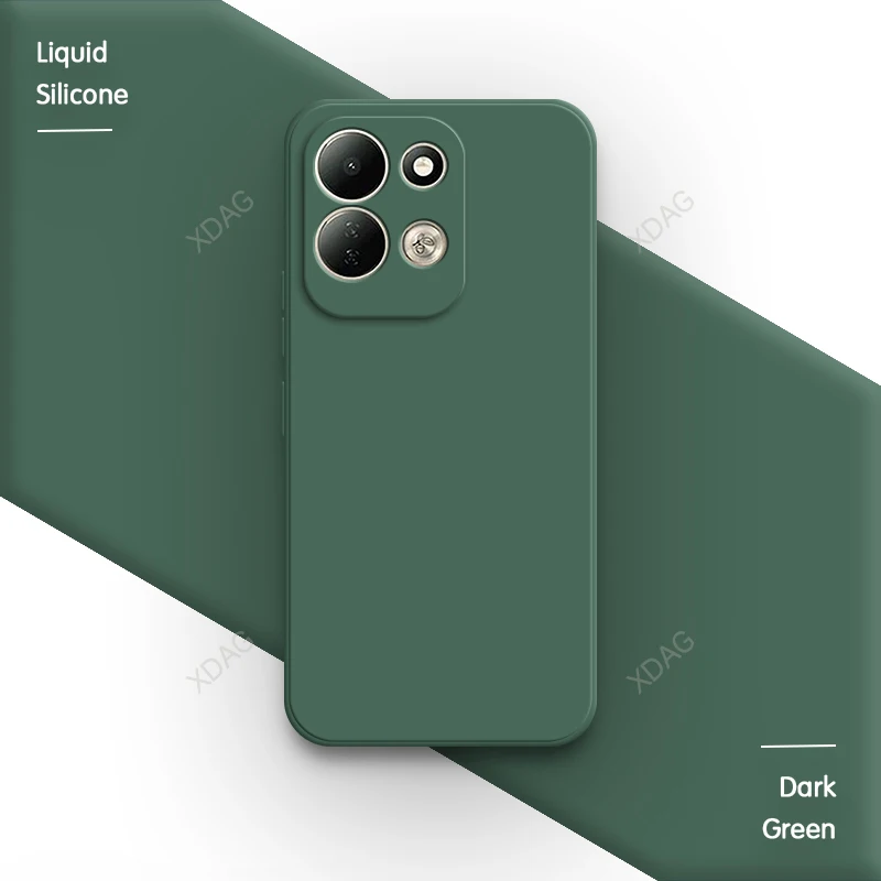 Soft Liquid Silicone Shockproof Phone Case with Classic Straight Edge & Lens Protection