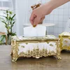 Creative European-style castle tissue holder storage box retro acrylic paper box high-end cafe home kitchen fashion paper box 1