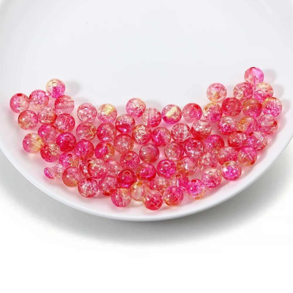 8-12mm Mixed Farbe Kunststoff Explodierenden Perlen Lose Spacer Perlen Handgemachte Perlen Für DIY Schmuck Machen Armband Finding zubehör – Detail 9