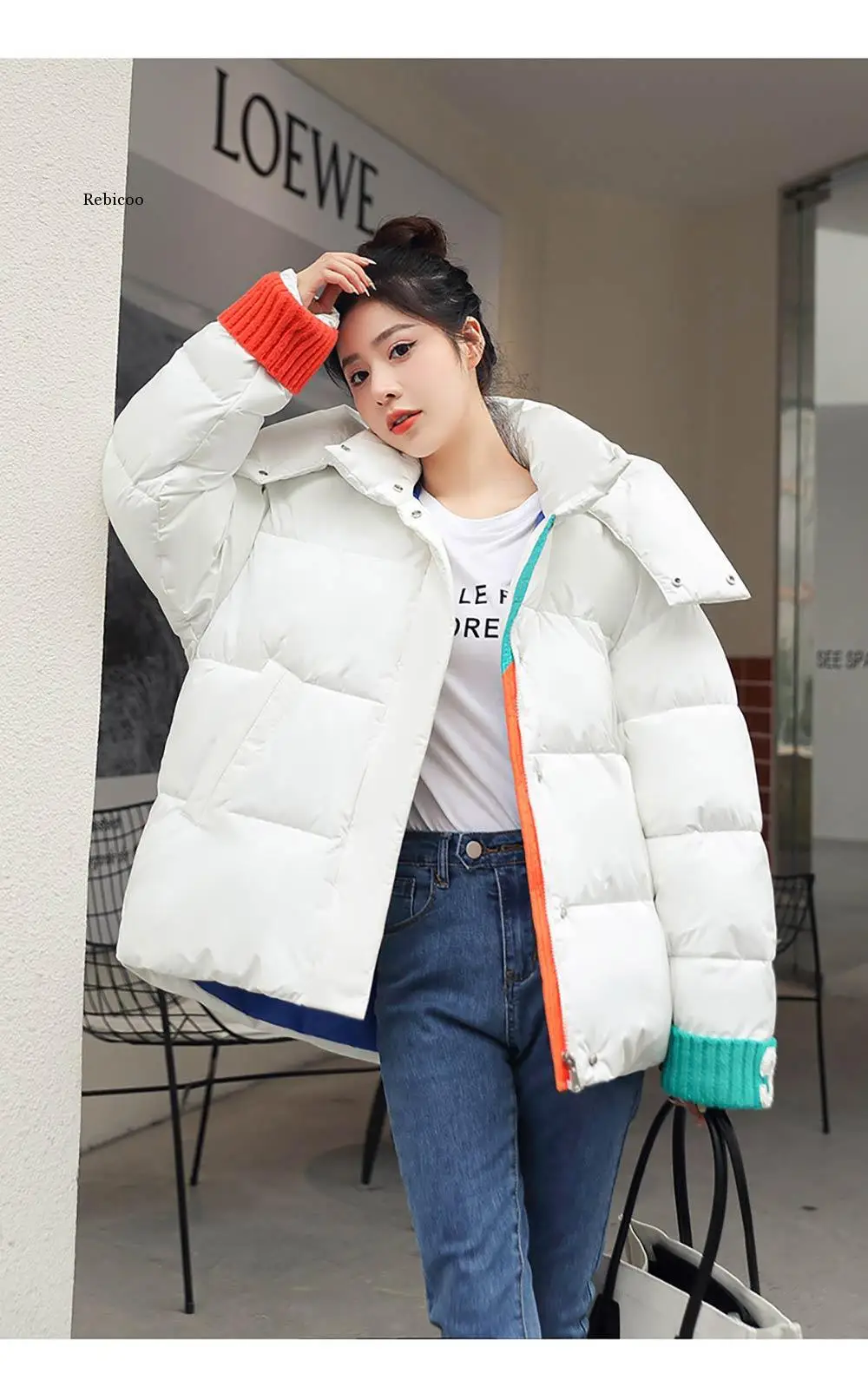 

Новинка 2022, зимние женские парки, куртки, свободное утепленное пальто с капюшоном и подкладкой, вязаное сращенное Женское зимнее пальто, верхняя одежда