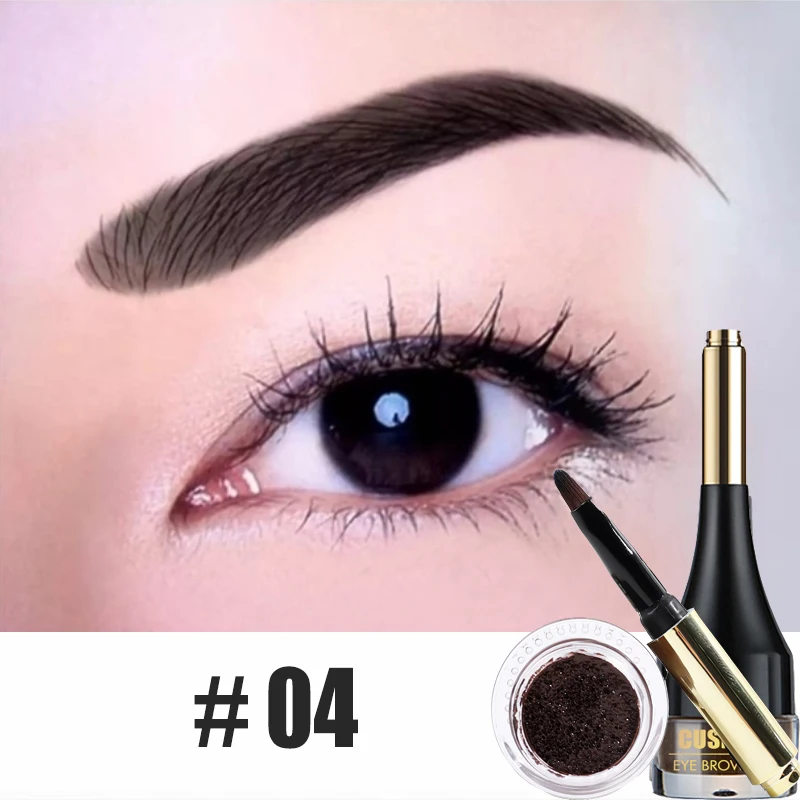 

4Colors Eyebrow Cream Waterproof Eyebrow Professional Long Lasting No Fading Black Eyebrow Enhancers Gel Makeup Brow Brush Tools