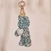 Diamond Heart Violent Bear Keychain Pendant Bag Pendant Sparkling Diamond Cartoon Doll Birthday Gift Keychain 3