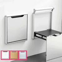 Ultrathin Wall Mounted Folding Seat Chair, Aluminum Folding Chair, Casual Household Porch, Shoe Back, Step Stool, Home Furniture 1
