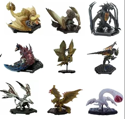 Genuine Scale Model Monster Hunter Rise of Dawn Series Male VALSTRAX Rathalos Nargacuga Velkhana Action Figure Toys