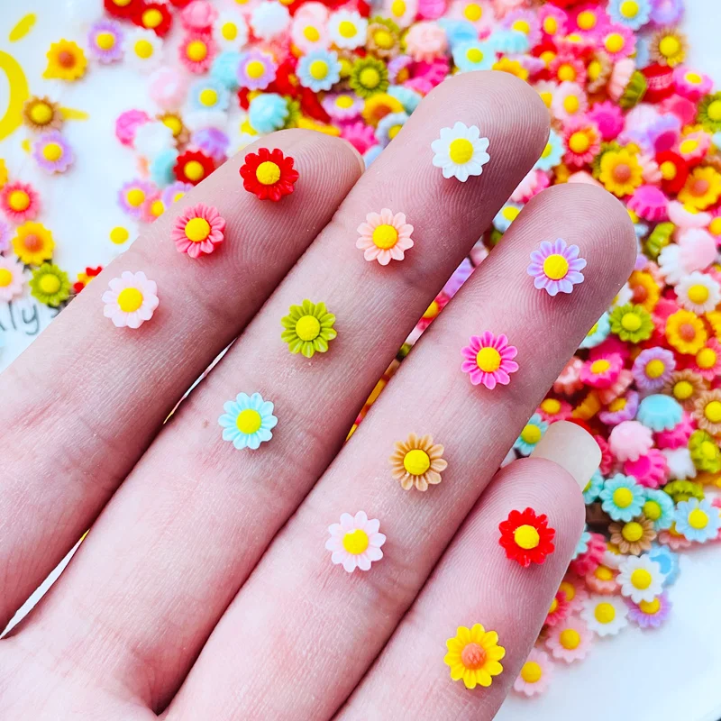 MSCFTFB 100-Piece Rose Resin Charms - Flower Cabochons For Jewelry Making & Crafts