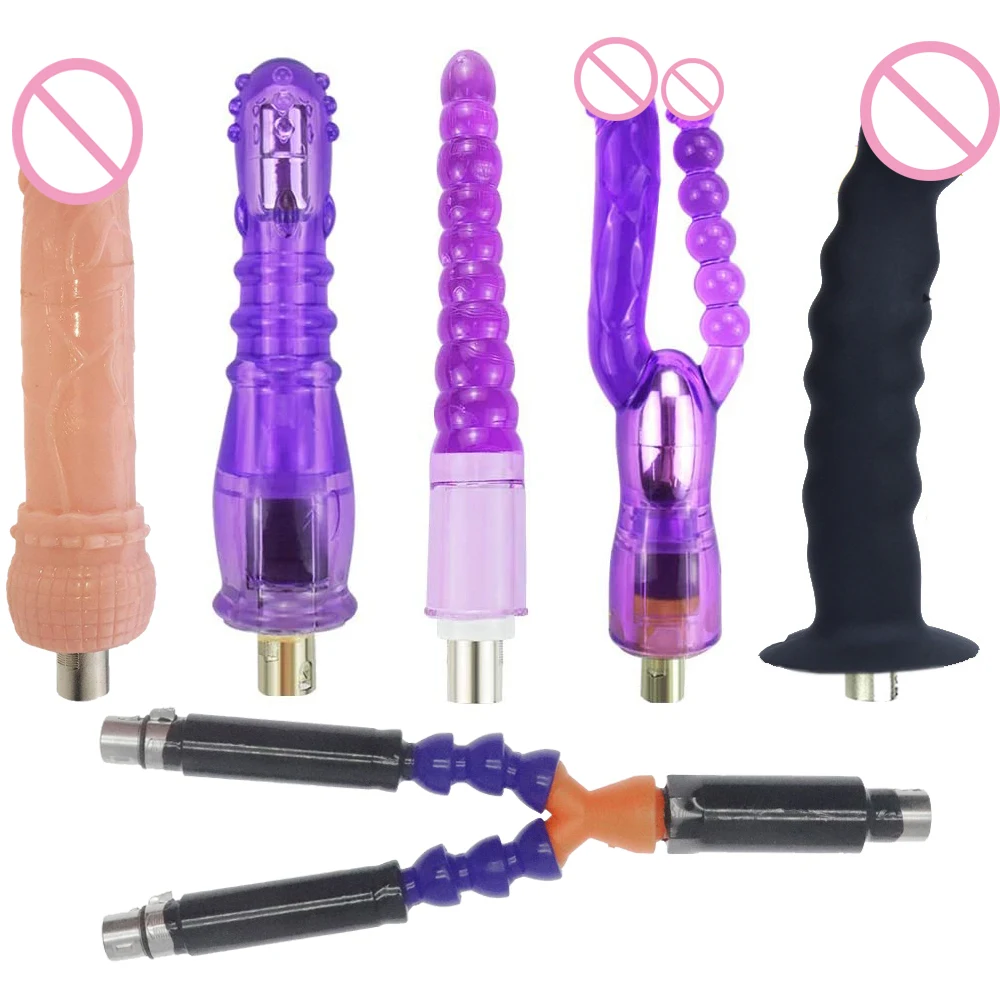 Sex Machine 3XLR Attachments Sex Toys Women Masturbation Double Head Flexible Extension Tube Anal Plug Dildos Couple