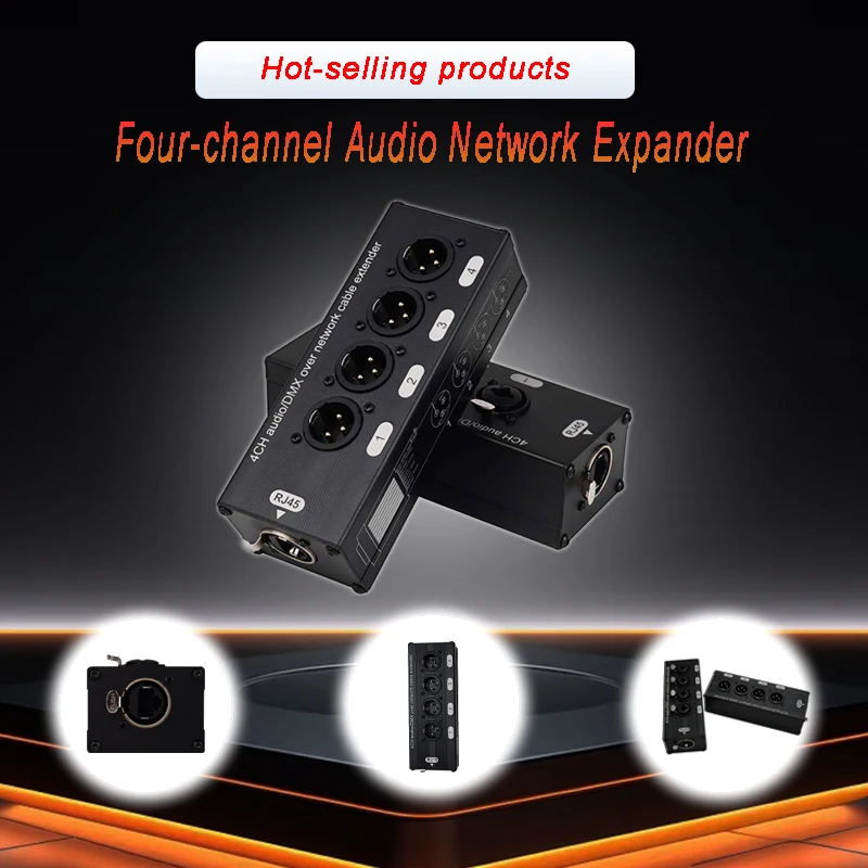 XLR Cable 1Pair 4 Channel 3 Pin Multi Network XLR Cable for Stage Sound Lighting and Recording Studio To RJ45 Ethercon 1 Male + 1 Female