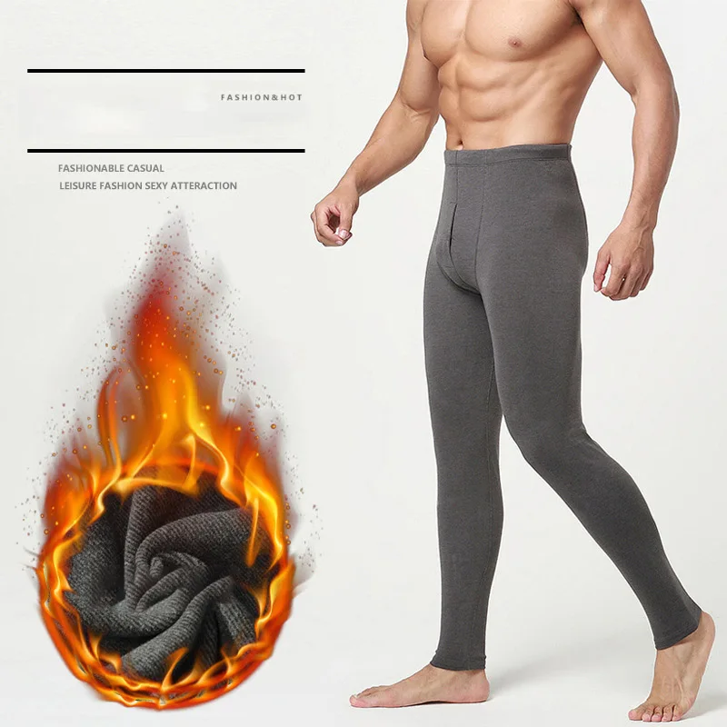 2023 Winter New Wool Knee Protection Warm Pants With High Quality Thickened Teeth Stickers Designer Casual Men's Fit Leggings