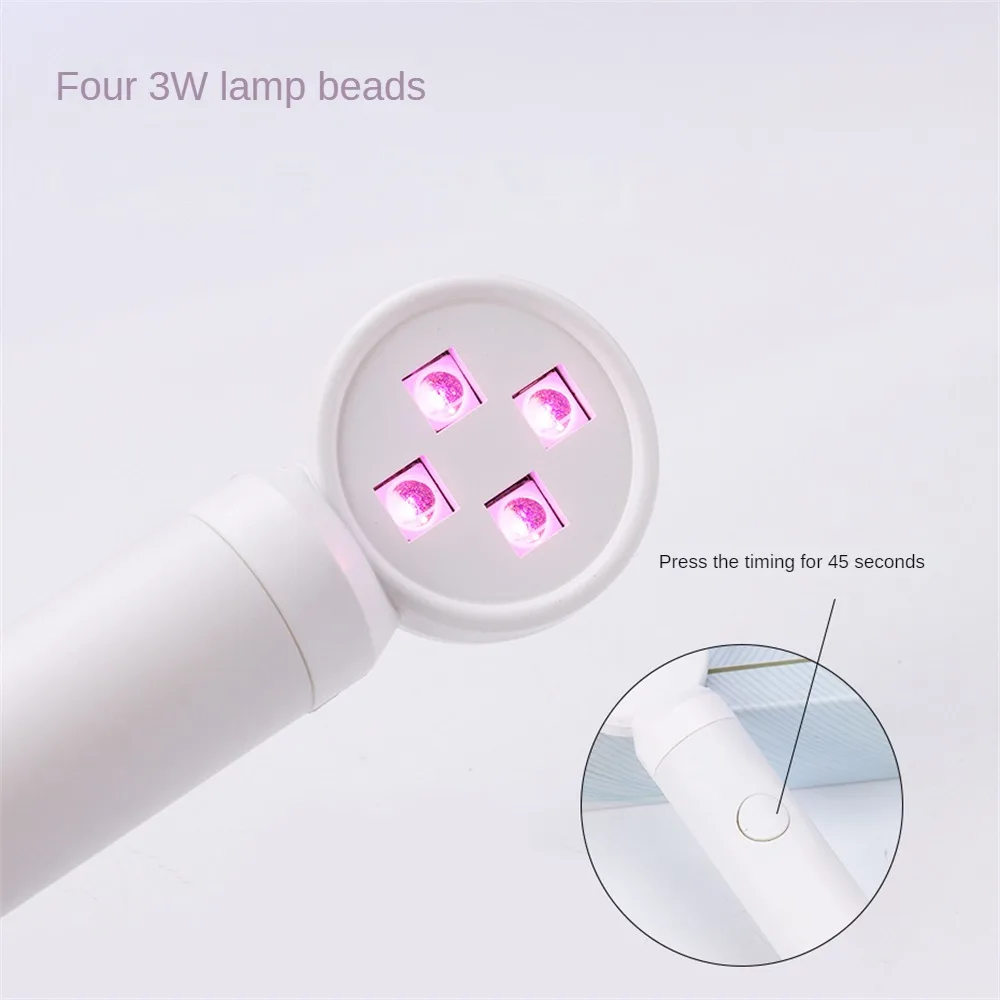 휴대용 네일 램프 건조기, 미니 UV LED 젤 광택제 경화기, 휴대용 캐빈 싱글 핑거 손전등 램프, 네일 아트 장비
