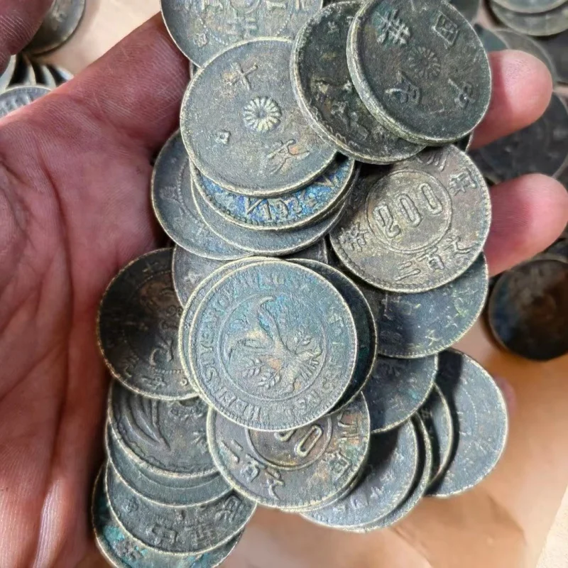 Antique Coin Green Rust Copper Board 1Copper Coins Copper Board Yuan Big Head Coin Antique Copper Coins Longyang Ancient Coin 3