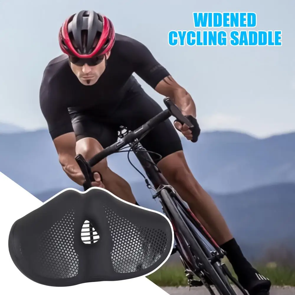 Description Picture 2 of itemMountain Bike Saddle Widened Seat Cushion Shock Absorbing Cycling Accessories Ventilated Riding Supplies For Daily Commute