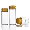 15X 10-100ml Glass Storage Bottle Mason Jars Glass Bottle Vial Glass Jars Black/Silver/Gold Aluminum Cap Wedding Glass Bottles 3