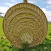 New Arrival Fruit Bread Basket Fruit Bread Basket Weaving Bamboo Sieve DIY Decorative Storage Trays Raft Round Dustpan 3
