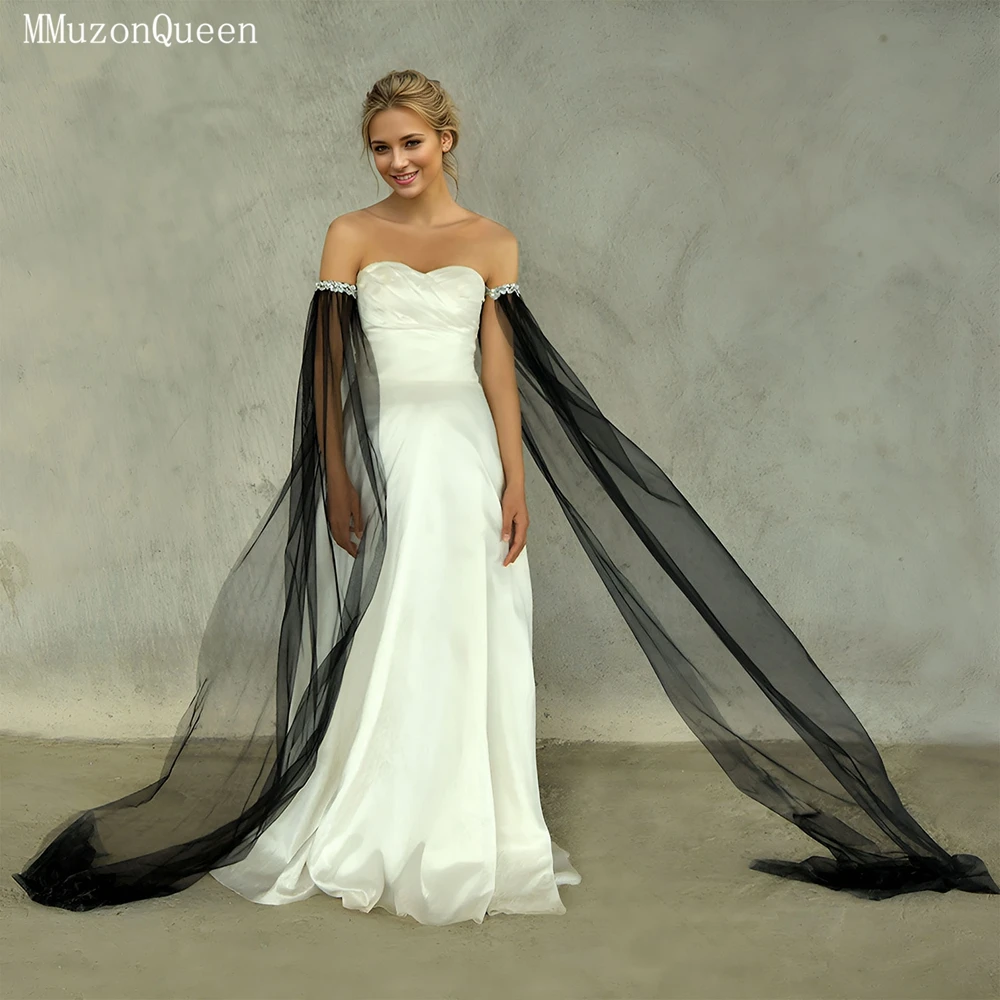 MMQ MM04 Sparkling Sequins Long Bridal Gloves White