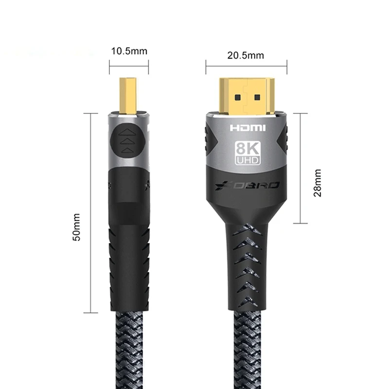 Ultra High-Speed 8K HDMI 2.1 Cable with eARC and HDR Support