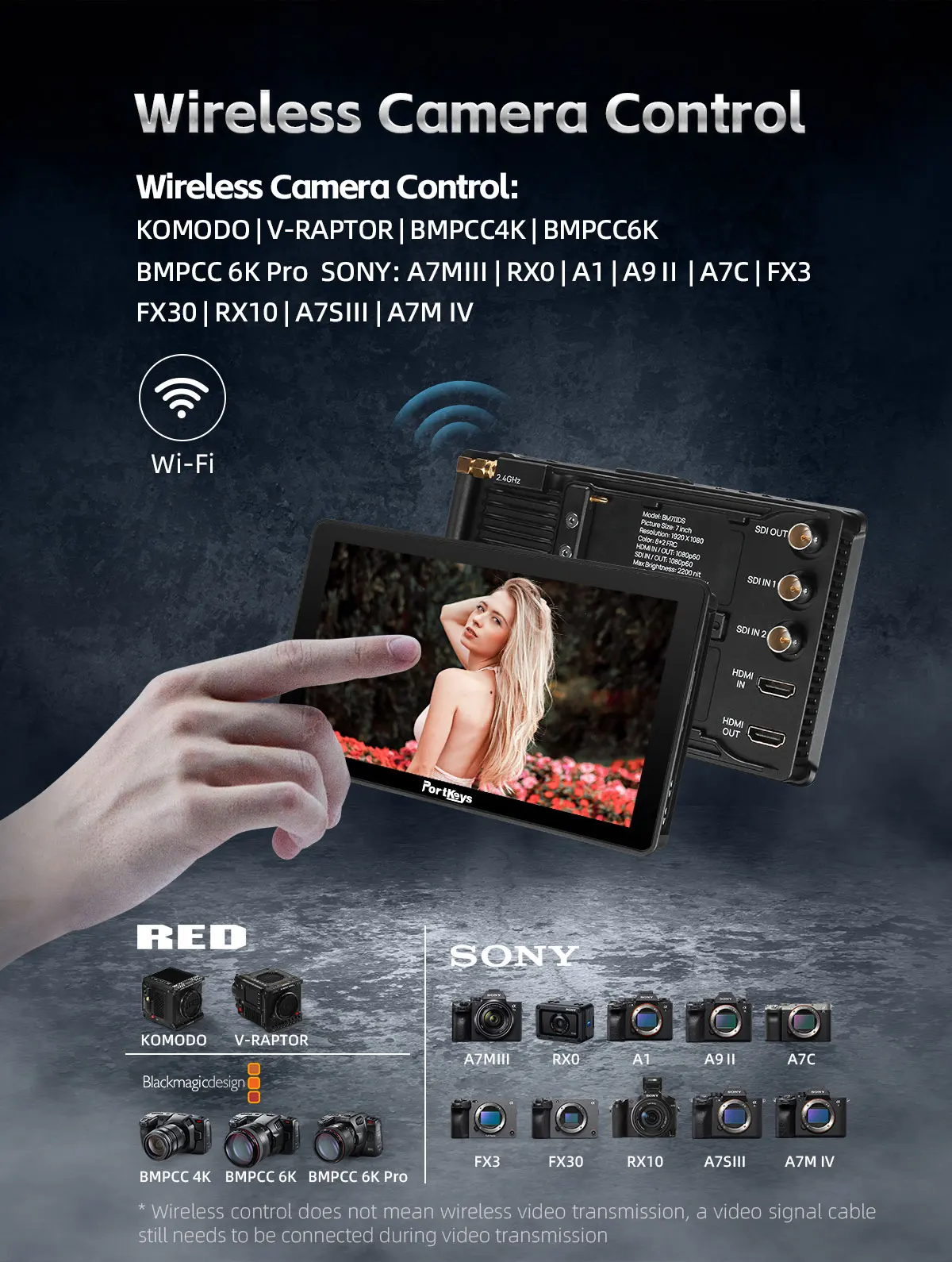 しお　Portkeys BM7IIDS SDIモニター Portkeys BM7 II DS 7 Inch SDI Field Monitor for Video Cameras