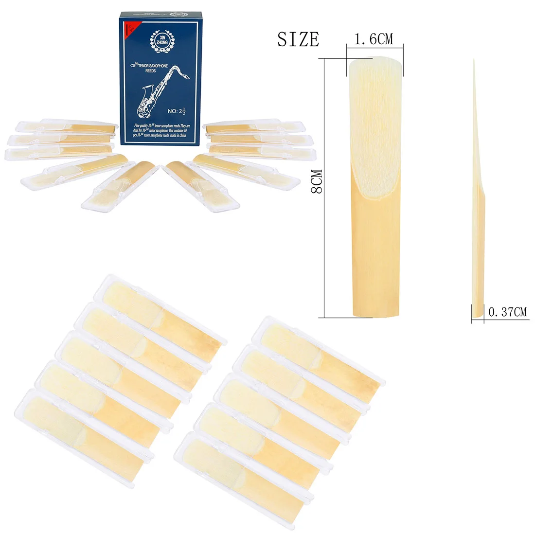 Saxophone Clarinet Reeds Resin Strength 2 2.5 3 For Alto/Soprano/Tenor