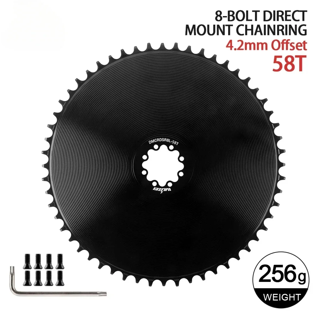 8-Loch-Kettenblatt, kompatibel mit SRAM AXS Force Red Direct Mount Rennrad 40T/42T/44T/46T/48T/50T/52T/54T/56T/58T Narrow Wide – Detail 32