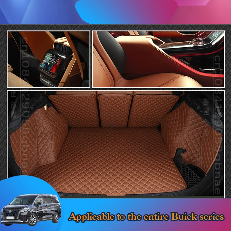 

WZBWZX Custom Leather Full Coverage Car Trunk Mat For Buick all Model Envision GL8 Hideo Regal Lacrosse Ang Cora Car Accessories
