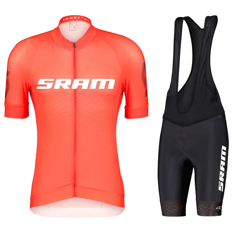 Men's Bike Clothing SRAM Man Cycling Pants Gel Clothes Cycle Jersey Spring Summer Uniforms Tricuta Mtb Bicycle Mens Jacket Set 2