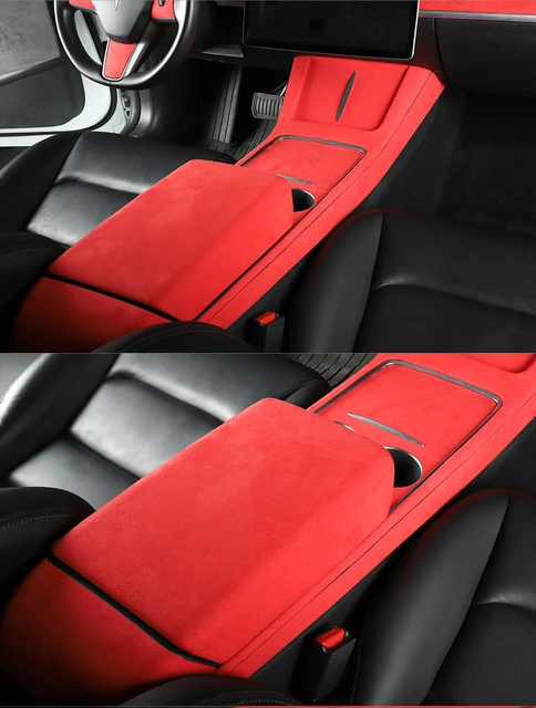 For Tesla Model 3 Y 2017-2023 Red Console Navigation GPS Screen Cover Trim  O