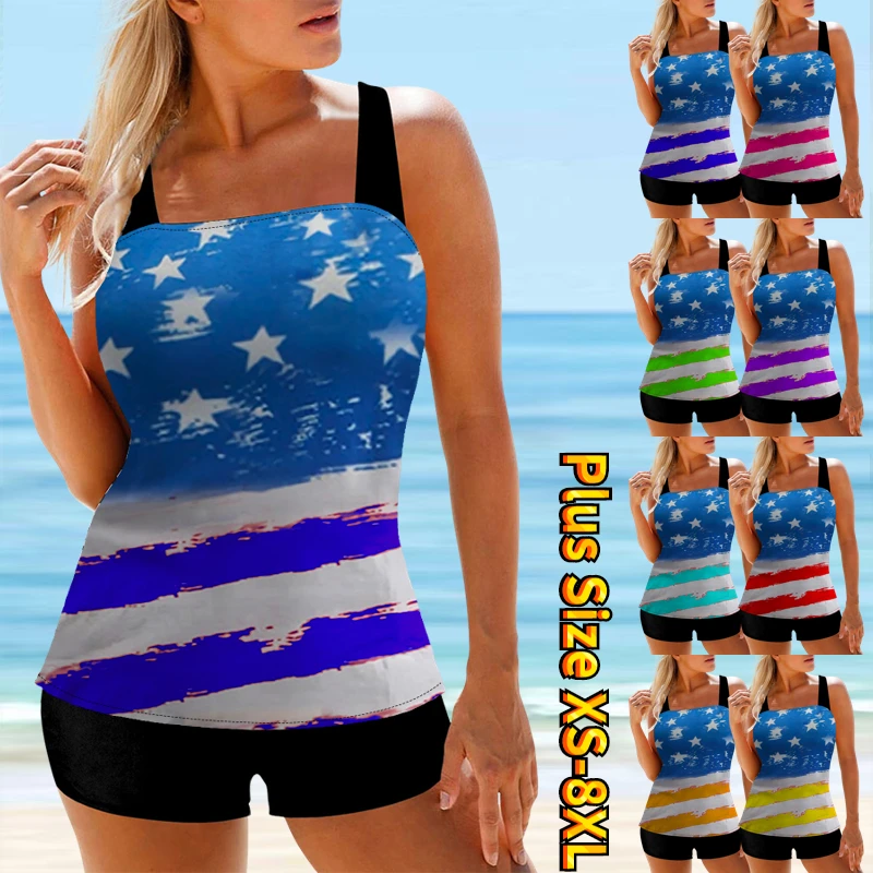 

Swimwear Summer New Design Printing Bathing Suit Beachwear Women Sexy Fashion Swimsuit Two Pieces Set Tankini Female Monokini