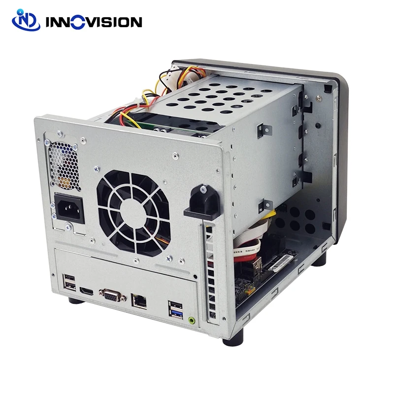 보안 잠금 NAS 4베이 데스크탑 클라우드 스토리지 서버 베어본 NAS04A J1900 nas IPFS 서버