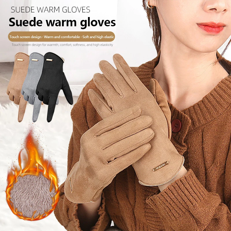 

Winter Men Women Gloves Touch Cold Waterproof Motorcycle Cycle Gloves Male Outdoor Sports Warm Thermal Fleece Running Ski Gloves