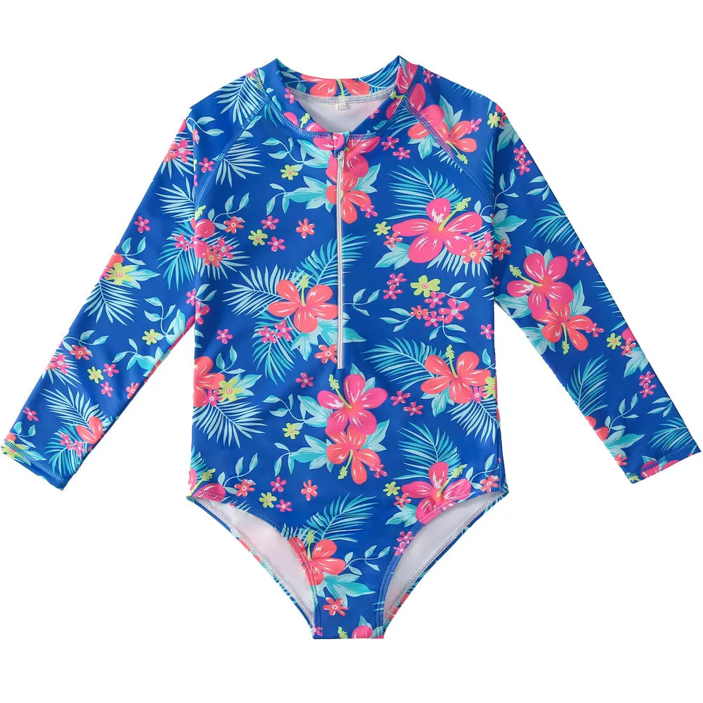 Summer Swimsuits for Girls Long Sleeves Swimming Wear for Baby Girls