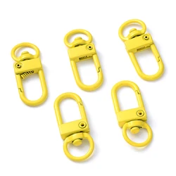 Set of 10 Elegant Gold and Silver Plated Lobster Clasp Hooks for Jewelry Making and Crafting (Yellow)