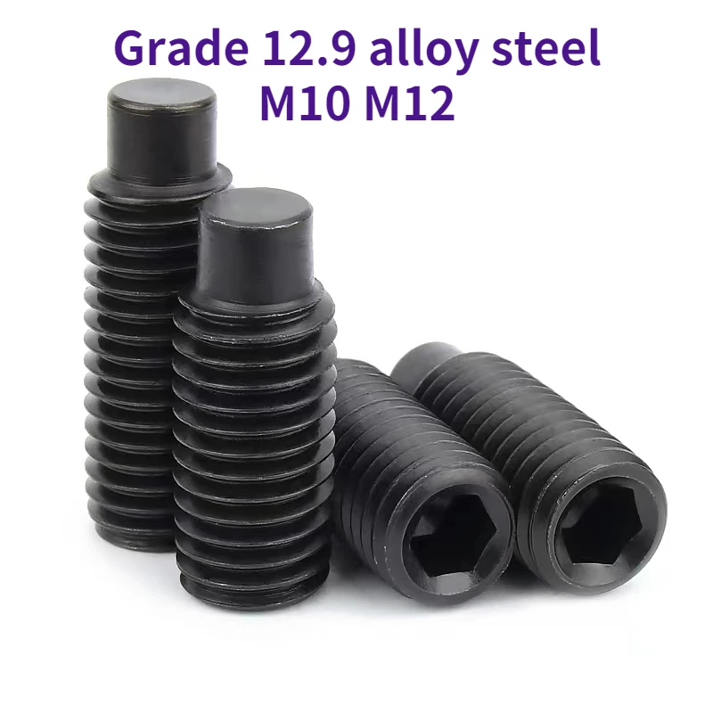 2/3/5/10/20Pcs M10 M12 High Strength Set Screws, Class 12.9, With Convex End Without Overhead Wire Base Meters