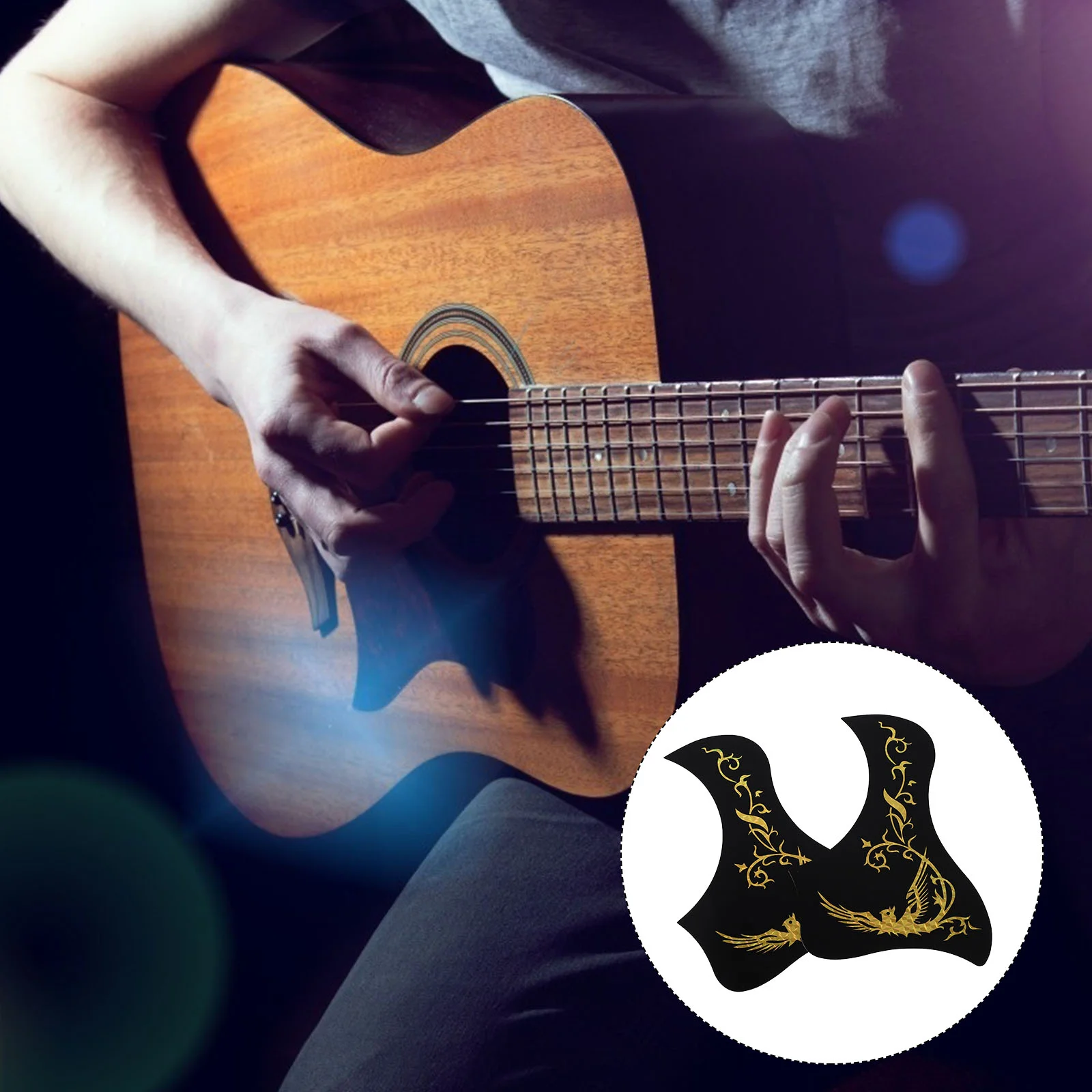 

Guitar Pickguard Stickers Self-adhesive Decal Anti-scratching Plate Supplies Protective Parts