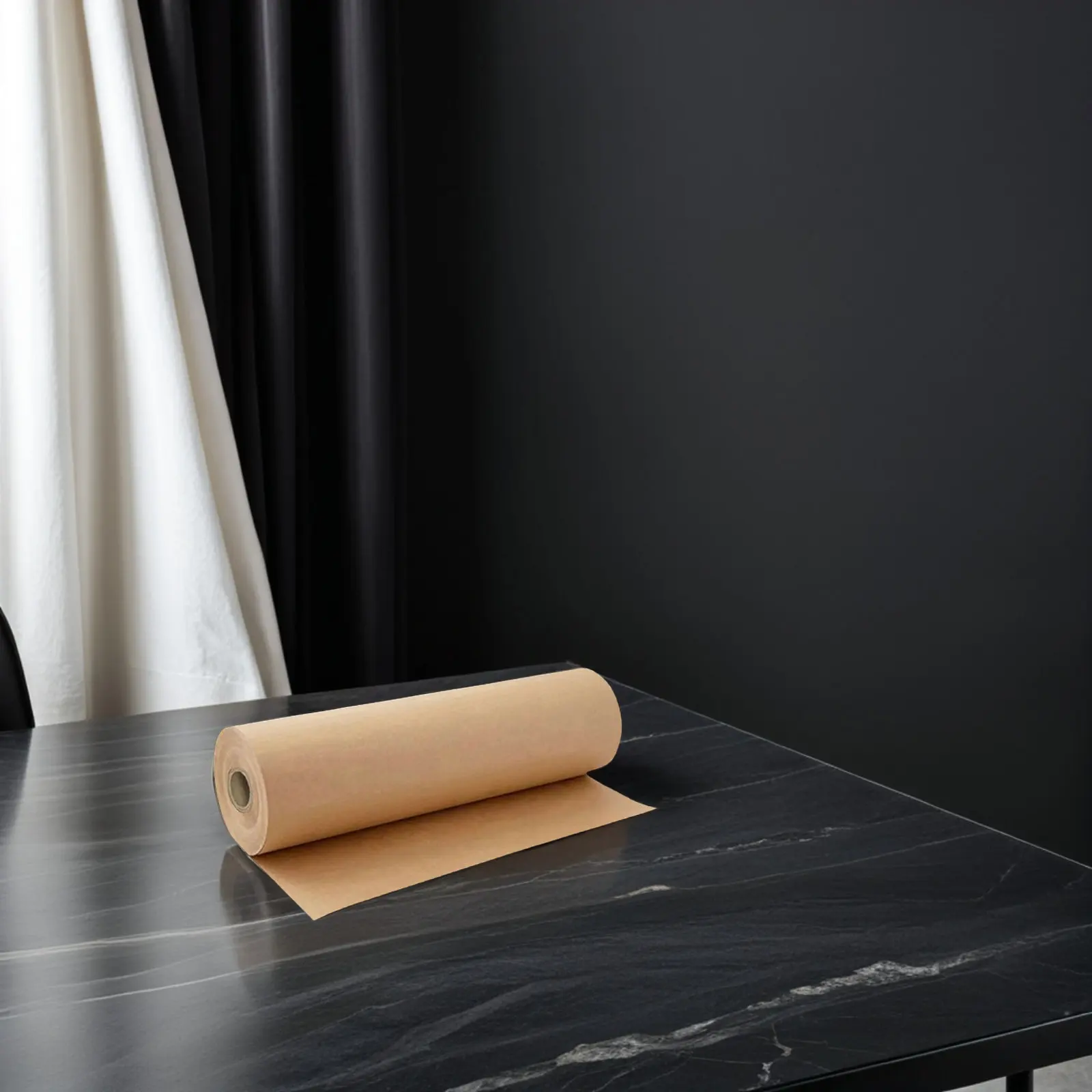 1 롤 부드러운 질감의 갈색 크래프트 종이 롤 꽃 꽃다발 공예 종이접기 그림 포장 DIY를위한 선물 포장 재료