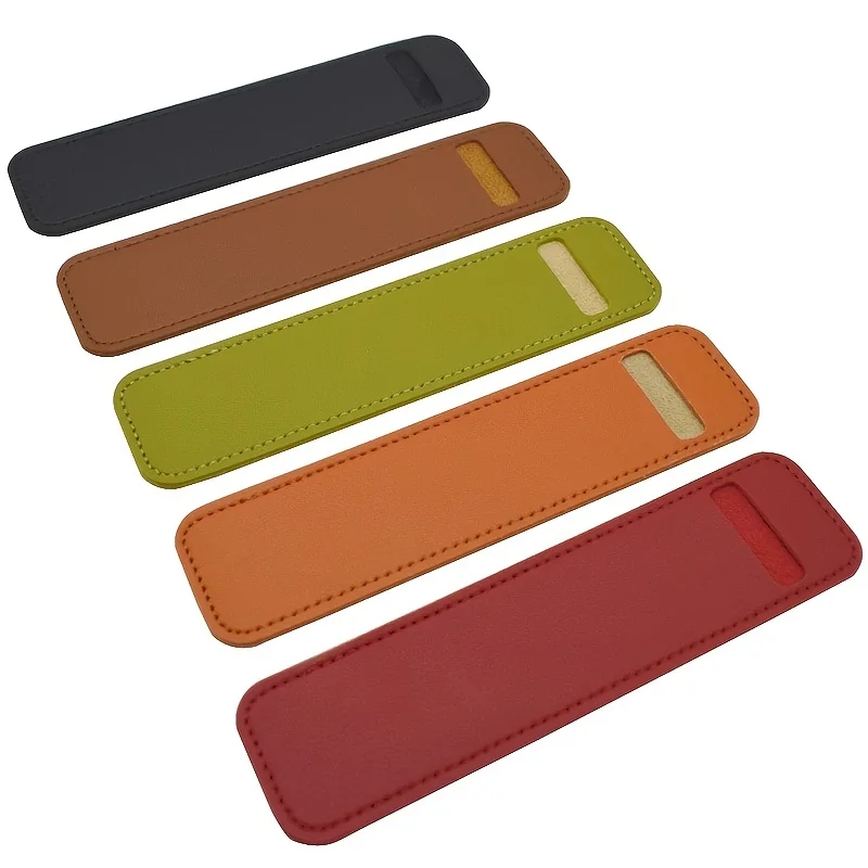 Elegant PU Leather Pen Pouch for Secure and Stylish Travel Storage