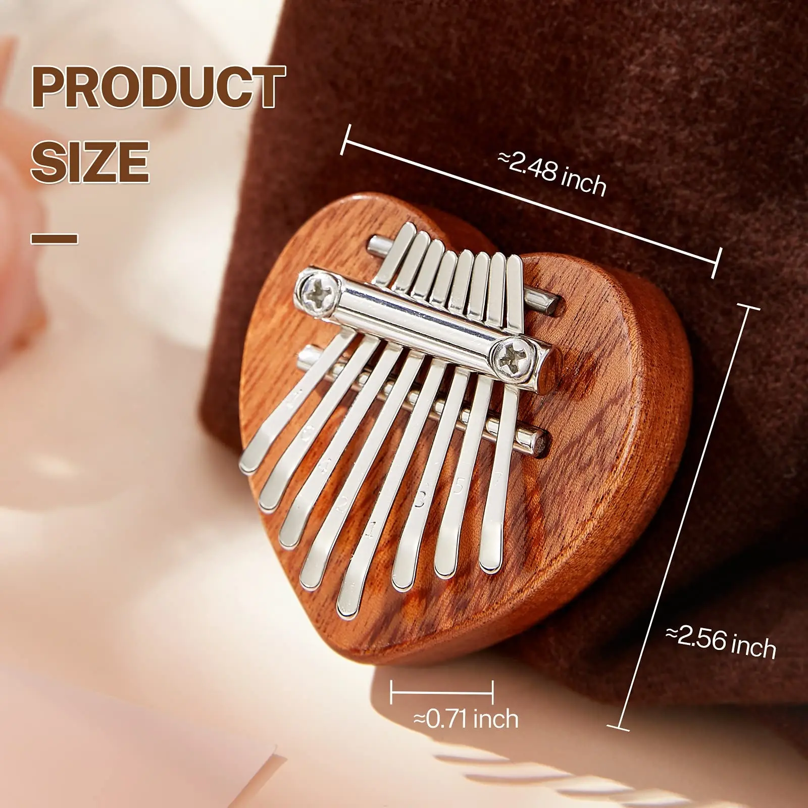 Sefb9b66e2b04428f9c272450280620ceM Mini Kalimba 8 Key Thumb Piano 1 Pack Love Style Cute Instrument Portable Exquisite Gift Set for Kids Mallzona