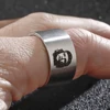 8MM Never Fade Stainless Steel Casual Party Ring  Four-color Rings Double Che Guevara Fashion Ring Boys Gift 3