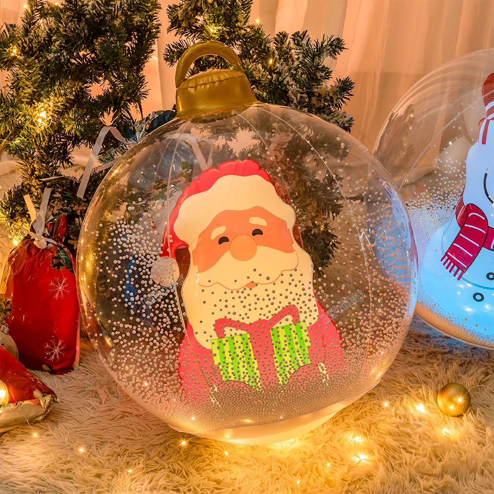 

LED Inflatable Luminous Christmas Ball Balloon Outdoor Courtyard Christmas Decoration Inflatable Luminous Ball Xmas Ornaments
